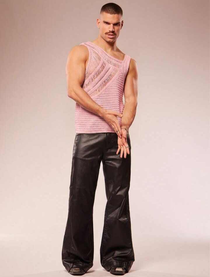 Men's Solid Color Sleeveless Knit Casual Summer Tank Top